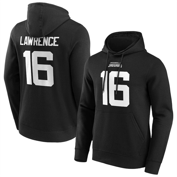 Men's Jacksonville Jaguars #16 Trevor Lawrence Blue Hoodie - Click Image to Close